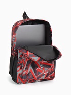 Рюкзак школьный на молнии, с карманами, с принтом, 30×13×42 см, чёрный - Фото 10