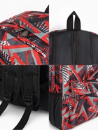 Рюкзак школьный на молнии, с карманами, с принтом, 30×13×42 см, чёрный - Фото 5