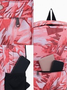 Рюкзак школьный на молнии, с карманами, с принтом абстракция, размер 30×13×42 см, красный - Фото 2