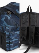 Рюкзак школьный на молнии, с карманами, с принтом, размер 30×13×42 см, тёмно-синий/чёрный - Фото 6