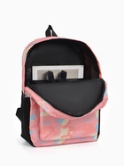 Рюкзак школьный на молнии, с карманами, с принтом, размер 30×13×42 см, розовый/голубой/бежевый - Фото 11