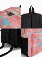 Рюкзак школьный на молнии, с карманами, с принтом, размер 30×13×42 см, розовый/голубой/бежевый - Фото 5
