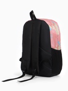 Рюкзак школьный на молнии, с карманами, с принтом, размер 30×13×42 см, розовый/голубой/бежевый - Фото 7