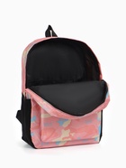 Рюкзак школьный на молнии, с карманами, с принтом, размер 30×13×42 см, розовый/голубой/бежевый - Фото 12