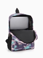 Рюкзак школьный на молнии, с карманами, с принтом, размер 30×13×42 см, сиреневый - Фото 10