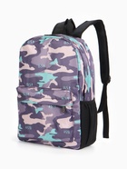 Рюкзак школьный на молнии, с карманами, с принтом, размер 30×13×42 см, сиреневый - Фото 4