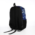 Рюкзак школьный из текстиля на молнии, 3 кармана, цвет синий - Фото 4