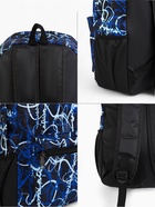 Рюкзак школьный на молнии, с карманами, с надписями, размер 30×13×42 см, синий - Фото 6