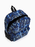 Рюкзак школьный на молнии, с карманами, с надписями, размер 30×13×42 см, синий - Фото 4