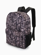 Рюкзак школьный на молнии, с карманами, с надписями, размер 30×13×42 см, серый - Фото 4