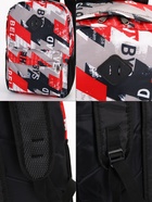 Рюкзак школьный на молнии, с карманами, с абстрактным принтом, размер 30×13×42 см, красный - Фото 6