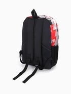 Рюкзак школьный на молнии, с карманами, с абстрактным принтом, размер 30×13×42 см, красный - Фото 7