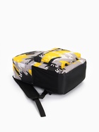 Рюкзак школьный на молнии, с карманами, с абстрактным принтом, размер 30×13×42 см, жёлтый - Фото 7