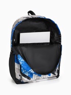 Рюкзак школьный на молнии, с карманами, с абстрактным принтом, размер 30×13×42 см, синий - Фото 11