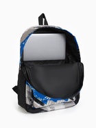 Рюкзак школьный на молнии, с карманами, с абстрактным принтом, размер 30×13×42 см, синий - Фото 7