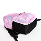 Рюкзак школьный на молнии, 3 наружных кармана, цвет сиреневый - фото 11024528