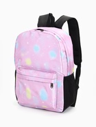 Рюкзак школьный на молнии, с карманами, с принтом, размер 30×13×42 см, сиреневый/фиолетовый - Фото 9