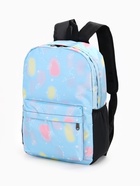 Рюкзак школьный на молнии, с карманами, с принтом, размер 30×13×42 см, голубой/розовый - Фото 9