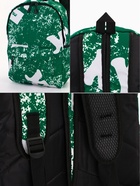 Рюкзак молодёжный на молнии, с карманами, размер 30×13×42 см, зелёный - Фото 6