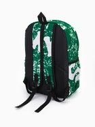 Рюкзак молодёжный на молнии, с карманами, размер 30×13×42 см, зелёный - Фото 8