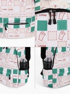 Рюкзак школьный на молнии, с карманами, с рисунком, размер 30×13×42 см, с принтом, бежевый - Фото 5