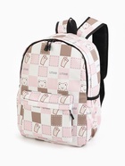 Рюкзак школьный на молнии, с карманами, с рисунком, 30×13×42 см, с принтом, розовый - Фото 5