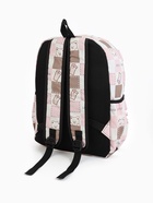 Рюкзак школьный на молнии, с карманами, с рисунком, 30×13×42 см, с принтом, розовый - Фото 9