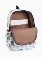 Рюкзак школьный на молнии, с карманами, с рисунком, размер 30×13×42 см, с принтом, молочный - Фото 10