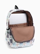 Рюкзак школьный на молнии, с карманами, с рисунком, размер 30×13×42 см, с принтом, молочный - Фото 7