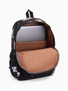 Рюкзак школьный на молнии, с карманами, с принтом, размер 30×13×42 см, чёрный/белый/серый - фото 49328464