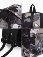 Рюкзак школьный, с карманами, с абстрактным принтом, 30×13×42 см, чёрный - Фото 5