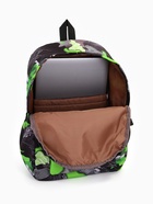 Рюкзак школьный на молнии, с карманами, с принтом, размер 30×13×42 см, серый/зелёный - Фото 4