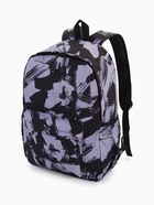 Рюкзак школьный на молнии, с карманами, абстрактным рисунком, размер 30×13×42 см, чёрный/серый - Фото 9