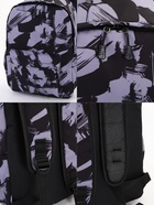 Рюкзак школьный на молнии, с карманами, абстрактным рисунком, размер 30×13×42 см, чёрный/серый - Фото 6