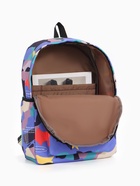 Рюкзак школьный для подростка, на молнии, с карманами, с принтом, 30×13×42 см, разноцветный - Фото 11