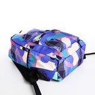 Рюкзак молодёжный из текстиля, 3 кармана, цвет сиреневый - Фото 3