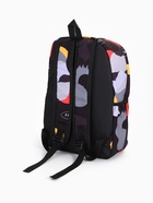 Рюкзак школьный на молнии, с карманами, с абстрактным рисунком, размер 30×13×42 см, с принтом, чёрный - Фото 8