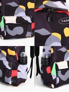 Рюкзак школьный на молнии, с карманами, с абстрактным рисунком, размер 30×13×42 см, с принтом, чёрный - Фото 5