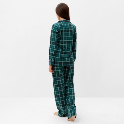 Пижама новогодняя женская (рубашка, брюки) KAFTAN Green mood, размер52-54