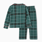 Пижама детская новогодняя: рубашка, брюки KAFTAN: Green mood, зелёная, рост 110-116 см - Фото 5