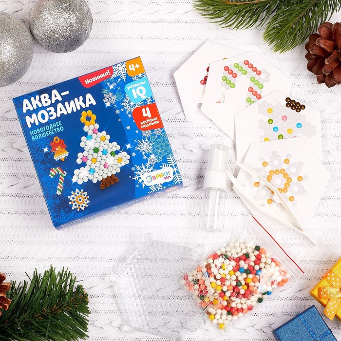 УЦЕНКА Аквамозаика «Новогоднее волшебство», 300 шариков - Фото 1