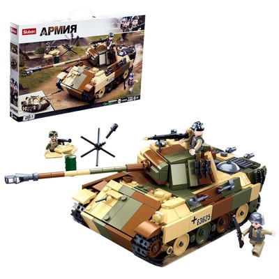 УЦЕНКА Конструктор Армия «Штурмовой танк», 2 варианта сборки, 725 деталей