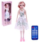 Кукла интерактивная шарнирная «Оля», в платье, с пультом, уценка - фото 2772433
