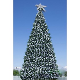 Сосна искусственная Green trees «Уральская», с белыми кончиками, цвет зелёный, 9 м