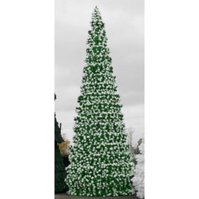 Сосна искусственная Green trees «Евро-2», с белыми кончиками, цвет зелёный, 7 м