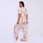 Комплект женский домашний (футболка/брюки), цвет розовый, размер 48 - фото 23167876