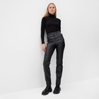 Брюки женские (экокожа) MINAKU: Eco leather цвет черный, размер 42 10085206 - фото 14254402