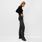 Брюки женские (экокожа) MINAKU: Eco leather цвет черный, размер 42 10085206 - фото 14254403