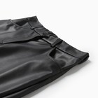 Брюки женские (экокожа) MINAKU: Eco leather цвет черный, размер 42 10085206 - фото 14254406