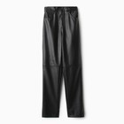 Брюки женские (экокожа) MINAKU: Eco leather цвет черный, размер 50 - Фото 5